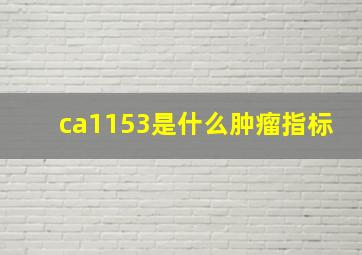 ca1153是什么肿瘤指标