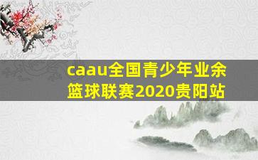 caau全国青少年业余篮球联赛2020贵阳站