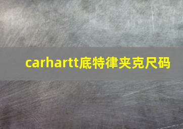 carhartt底特律夹克尺码