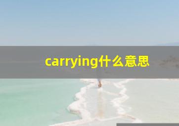 carrying什么意思