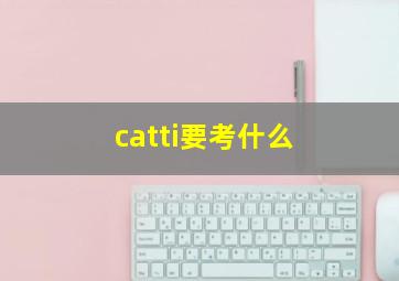 catti要考什么