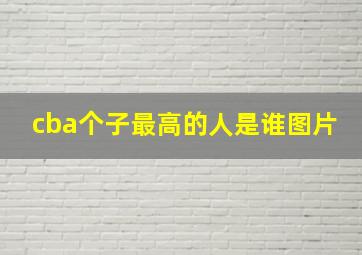 cba个子最高的人是谁图片