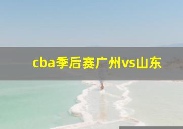 cba季后赛广州vs山东