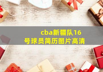 cba新疆队16号球员简历图片高清