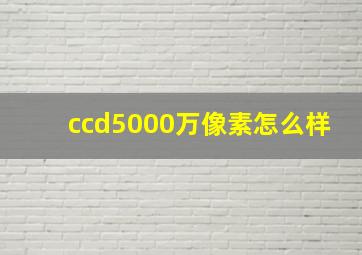 ccd5000万像素怎么样