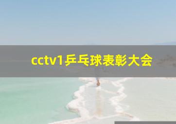 cctv1乒乓球表彰大会