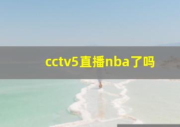 cctv5直播nba了吗