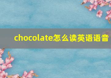 chocolate怎么读英语语音