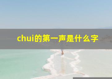 chui的第一声是什么字