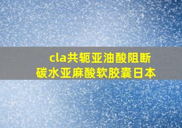 cla共轭亚油酸阻断碳水亚麻酸软胶囊日本