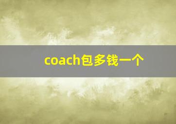 coach包多钱一个