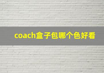 coach盒子包哪个色好看