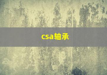 csa轴承