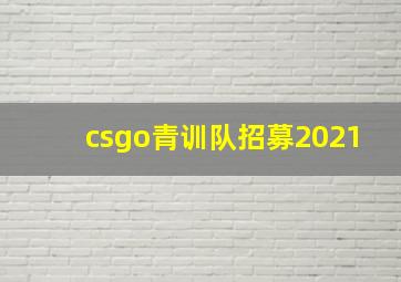 csgo青训队招募2021