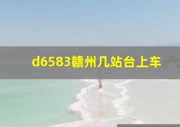 d6583赣州几站台上车