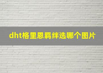 dht格里恩羁绊选哪个图片