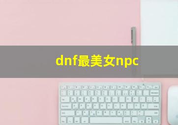 dnf最美女npc