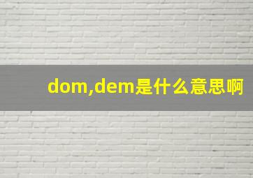 dom,dem是什么意思啊