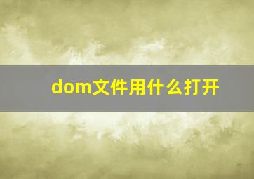 dom文件用什么打开