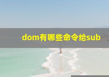 dom有哪些命令给sub