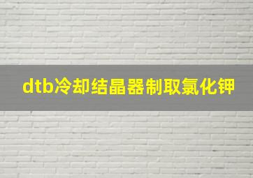 dtb冷却结晶器制取氯化钾