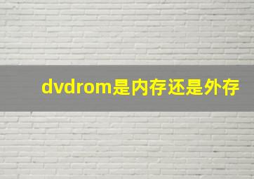 dvdrom是内存还是外存