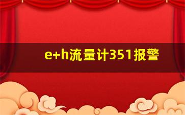 e+h流量计351报警