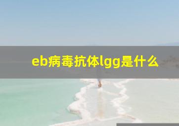 eb病毒抗体lgg是什么