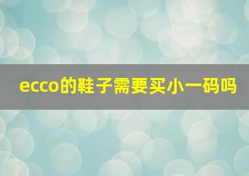 ecco的鞋子需要买小一码吗