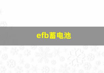 efb蓄电池