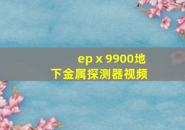 epⅹ9900地下金属探测器视频