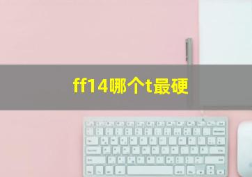 ff14哪个t最硬