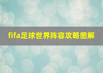 fifa足球世界阵容攻略图解