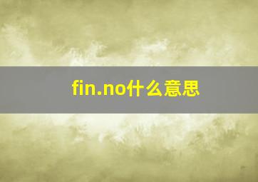 fin.no什么意思