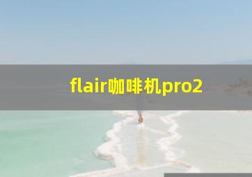 flair咖啡机pro2