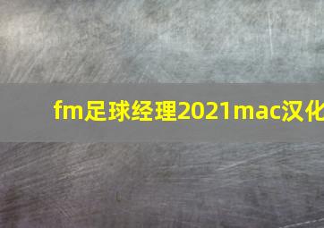 fm足球经理2021mac汉化