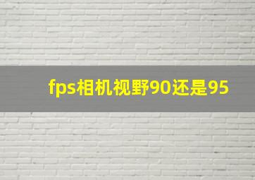 fps相机视野90还是95