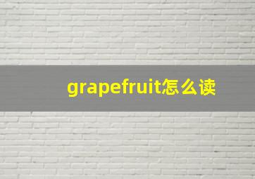 grapefruit怎么读