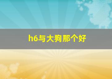 h6与大狗那个好