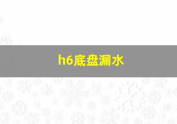 h6底盘漏水