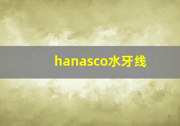 hanasco水牙线