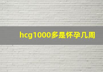 hcg1000多是怀孕几周