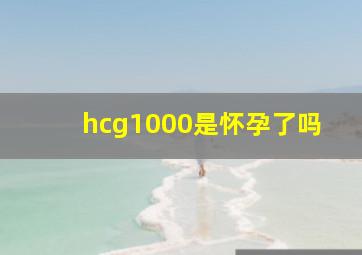 hcg1000是怀孕了吗