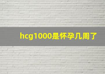 hcg1000是怀孕几周了