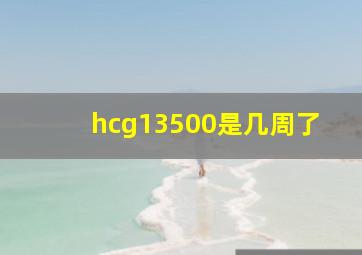 hcg13500是几周了