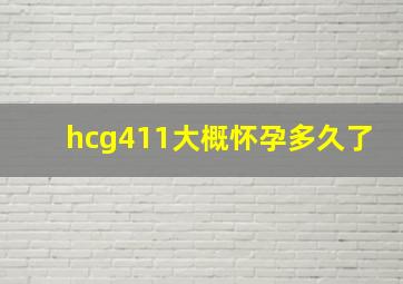 hcg411大概怀孕多久了