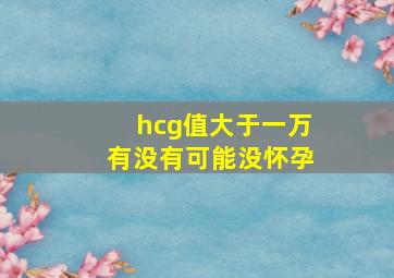 hcg值大于一万有没有可能没怀孕