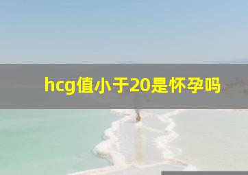 hcg值小于20是怀孕吗