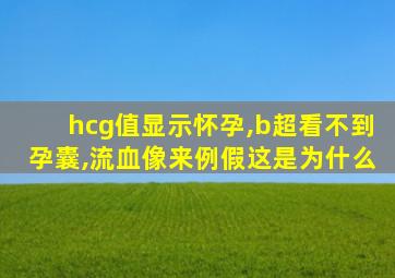 hcg值显示怀孕,b超看不到孕囊,流血像来例假这是为什么