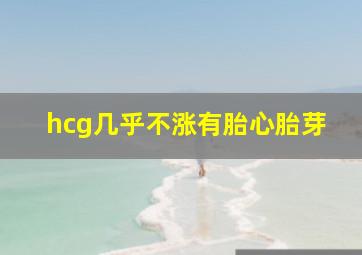 hcg几乎不涨有胎心胎芽